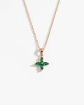 Gold Birthstone Clover Pendant Necklace