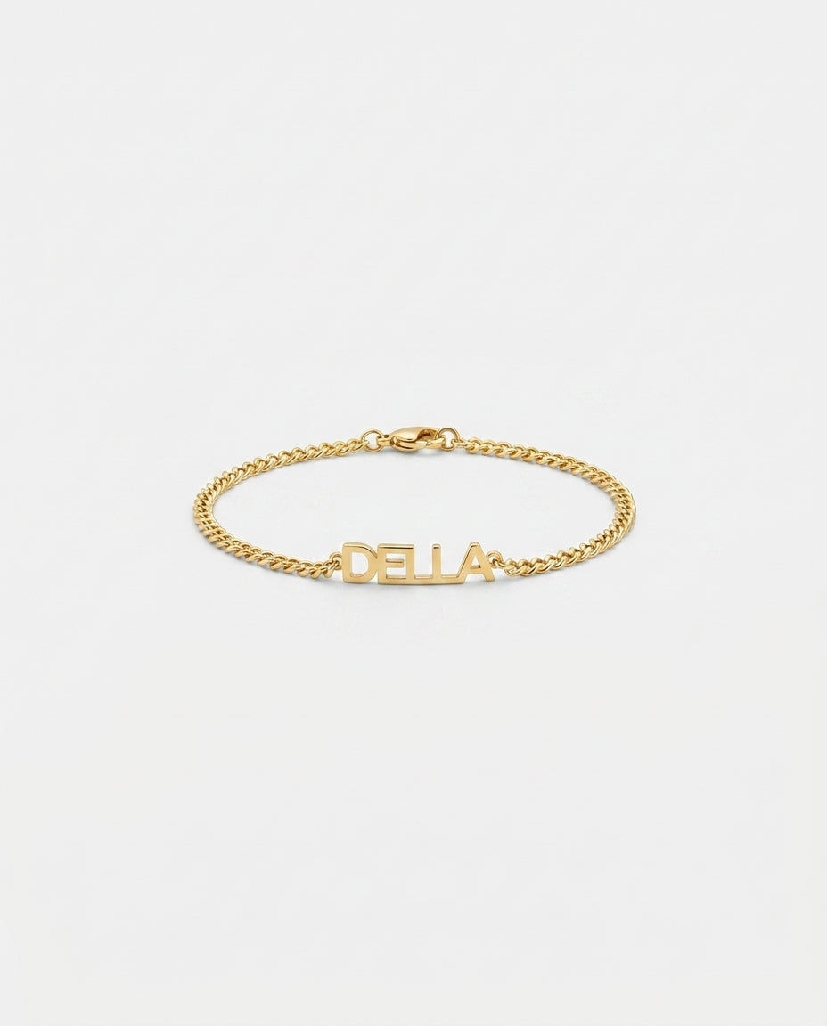 Personalized Name Bracelet - Custom Dainty Gold Jewelry
