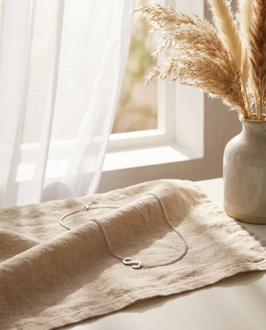 Silver Sideway Initial Chain Belt | Y2K Style Waist Jewelry