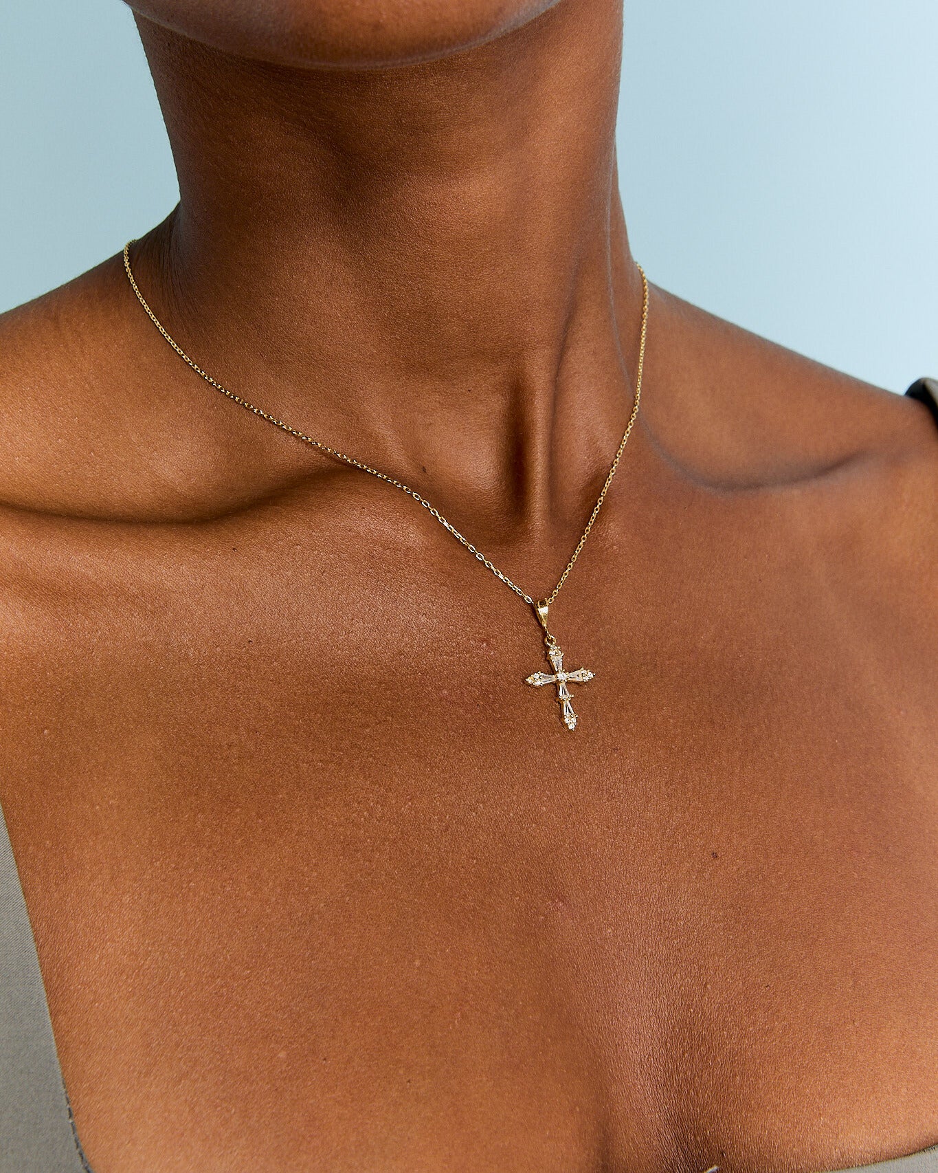 Dainty Cross Necklace - 925k Sterling Silver