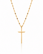 Elegant Gold Cross Necklace | Dainty Minimalist Faith Jewelry