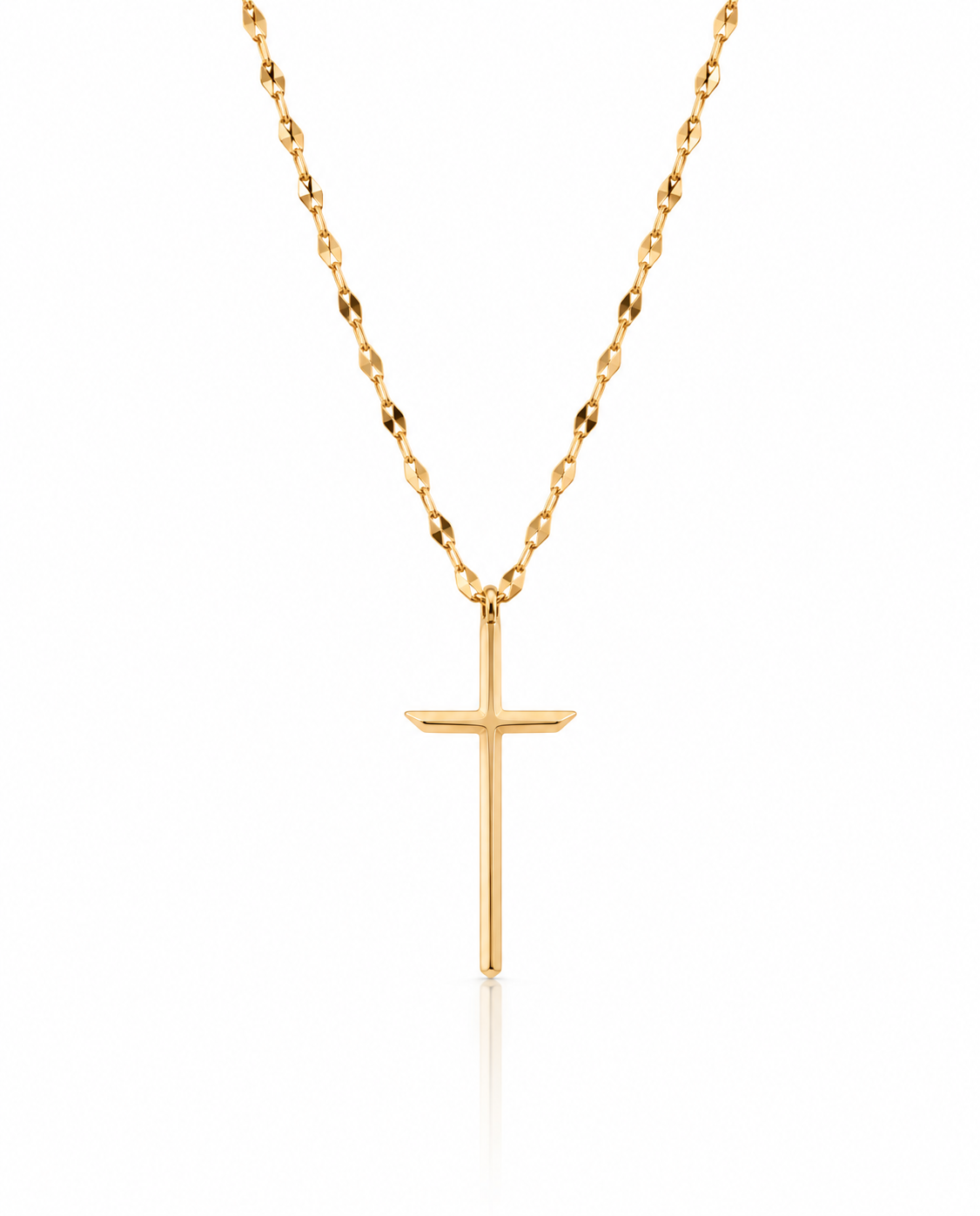 Elegant Gold Cross Necklace | Dainty Minimalist Faith Jewelry
