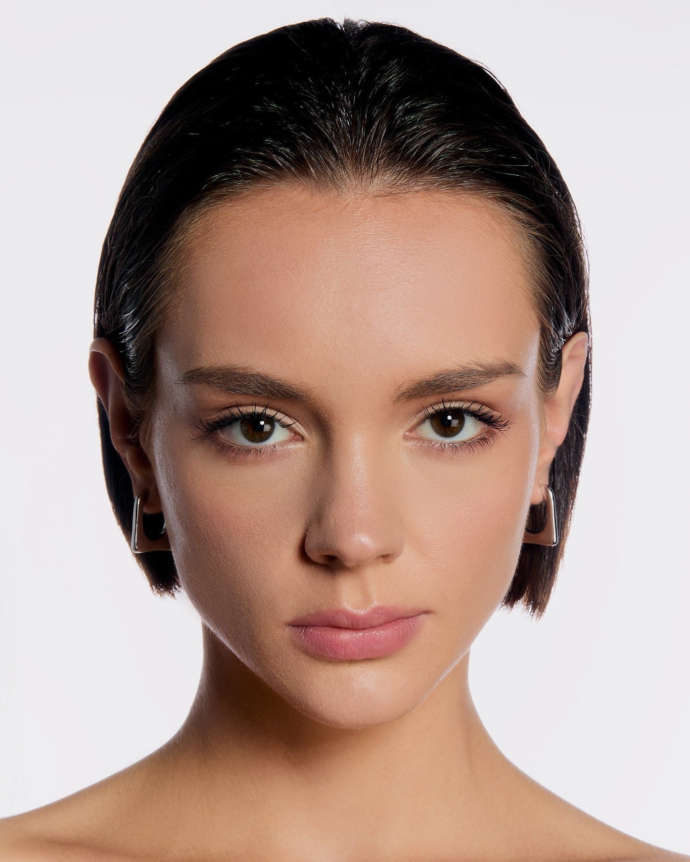 Modern Geometric Hoop Earrings - 18k Gold Vermeil