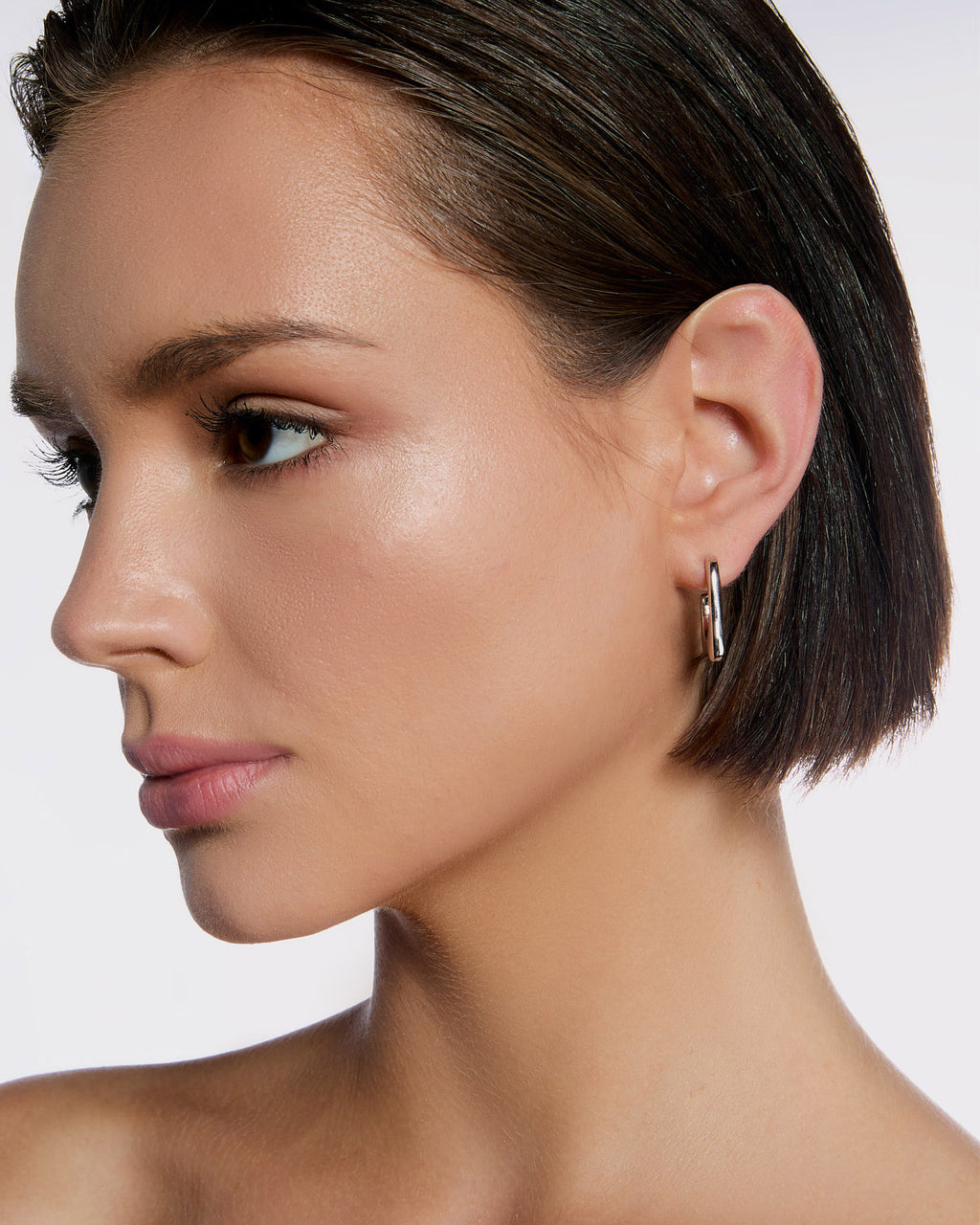 Modern Geometric Hoop Earrings - 18k Gold Vermeil