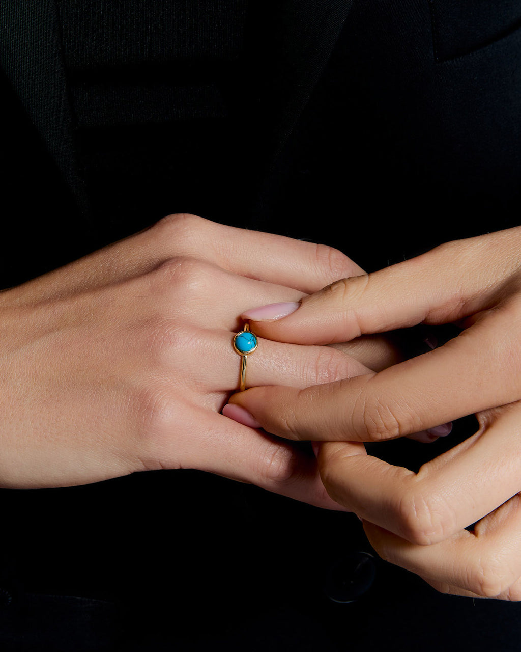 Dainty Turquoise Silver Ring - Turquoise Jewelry