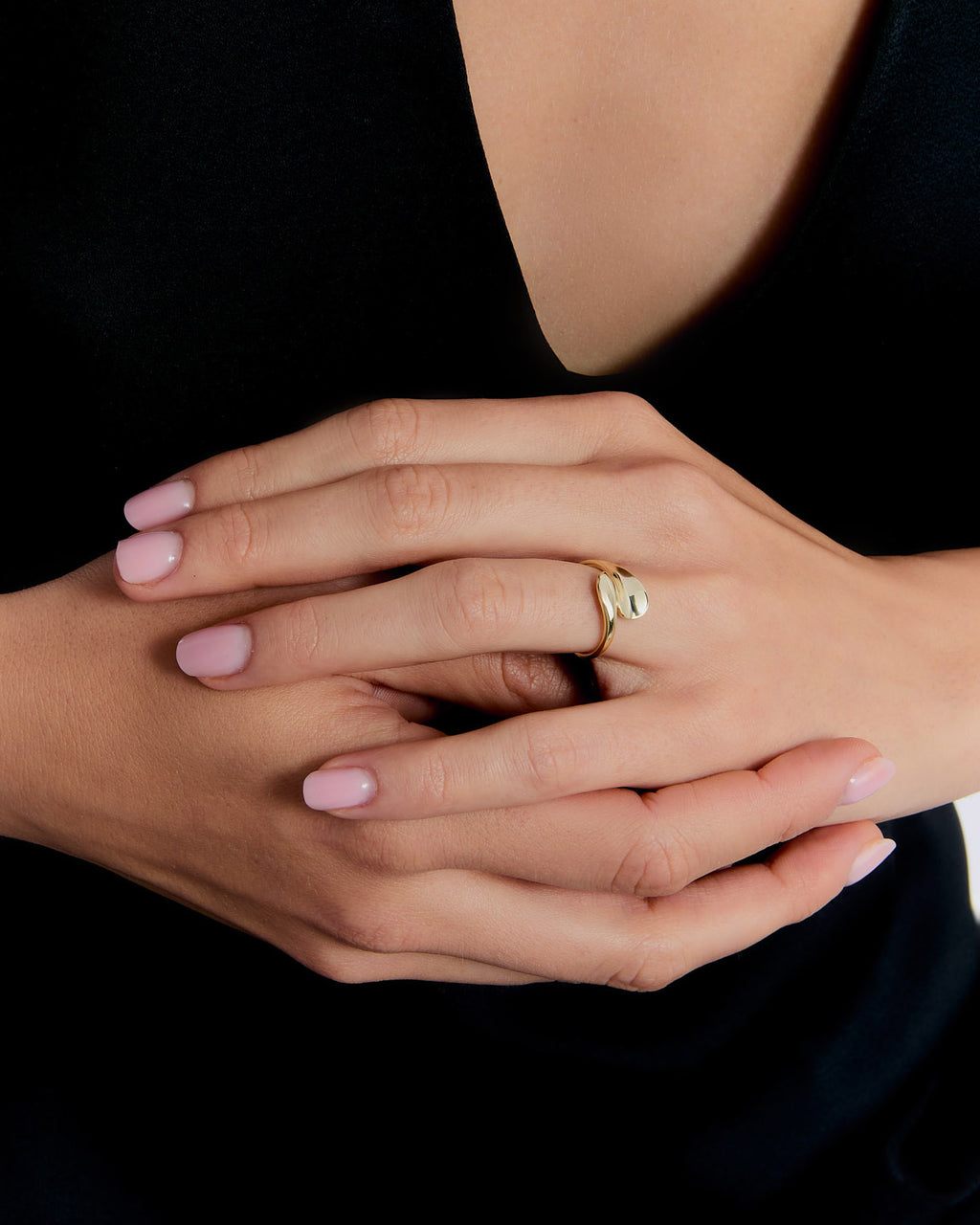 Organic Wrap Ring - Minimalist Modern Design - 18k Gold Vermeil