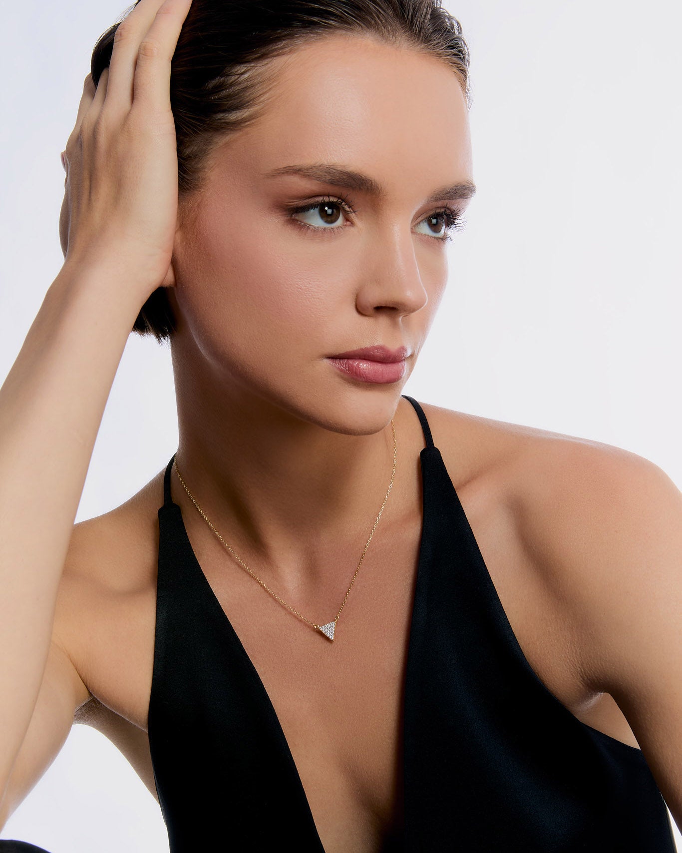 Silver Minimalist Charm Triangle Pendant Necklace - Charm Jewelry