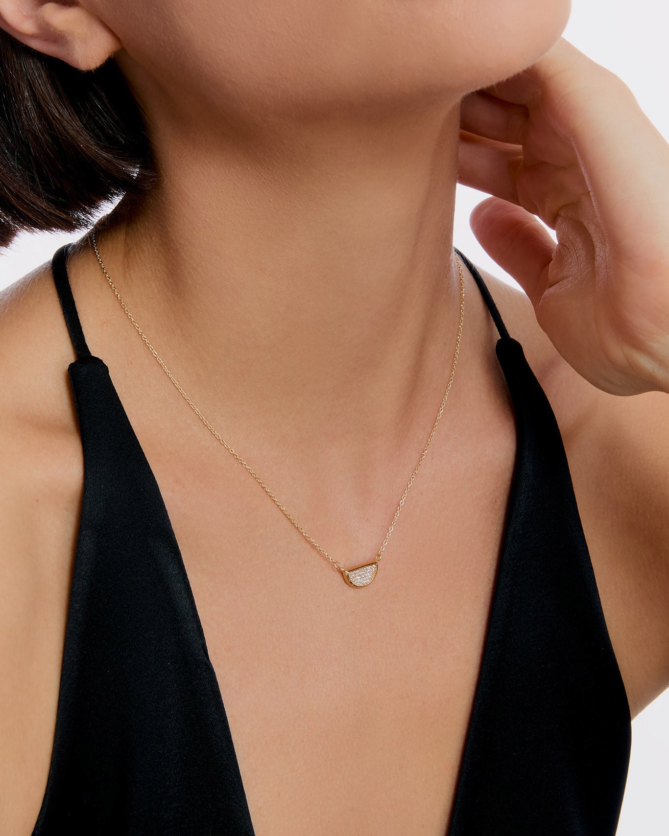 Minimalist Charm Crescent Necklace - Charm Jewelry