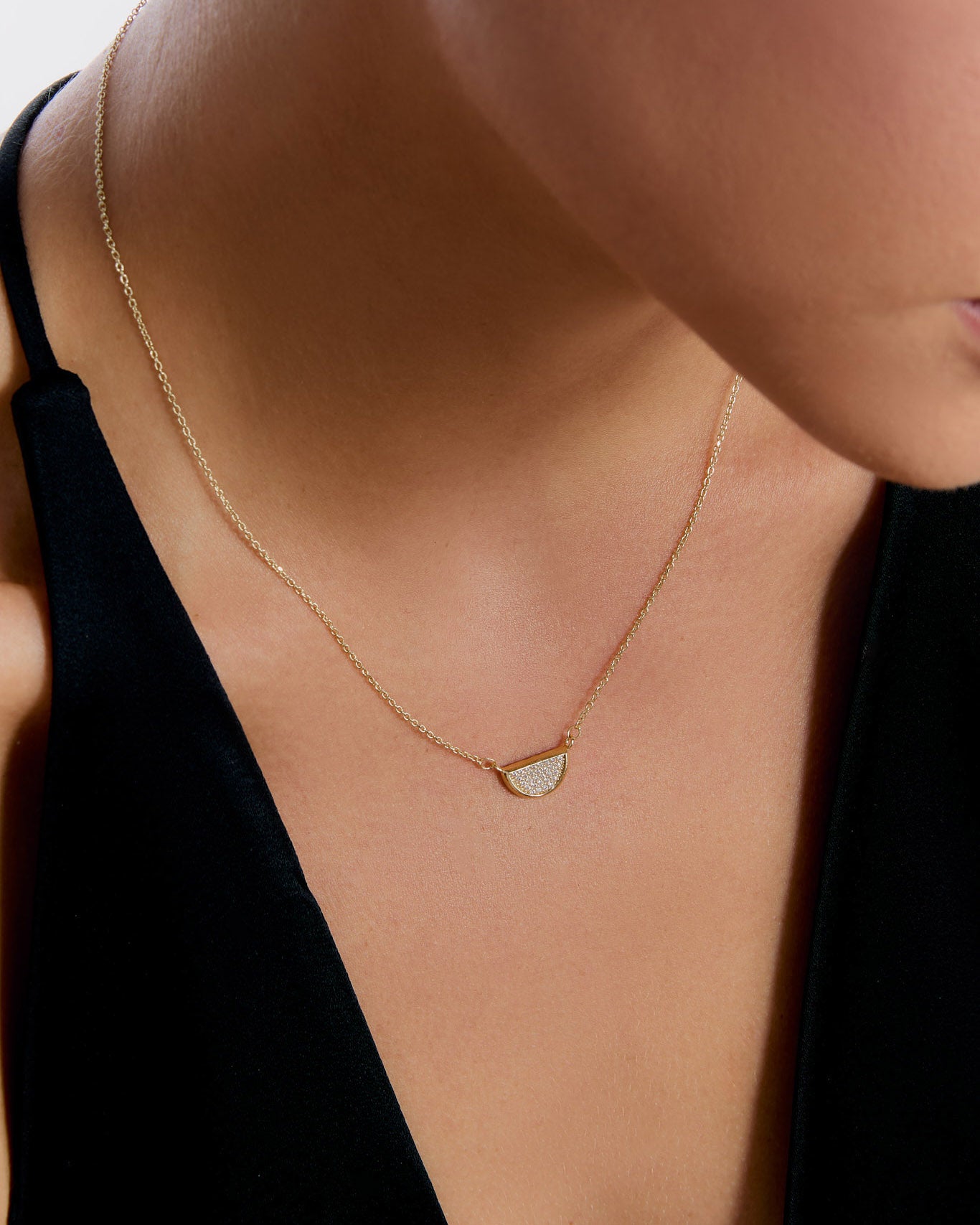 Minimalist Charm Crescent Necklace - Charm Jewelry