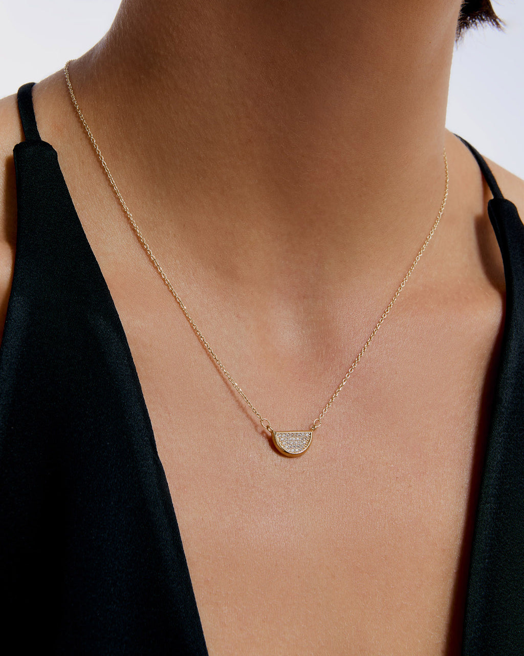 Minimalist Charm Crescent Necklace - Charm Jewelry