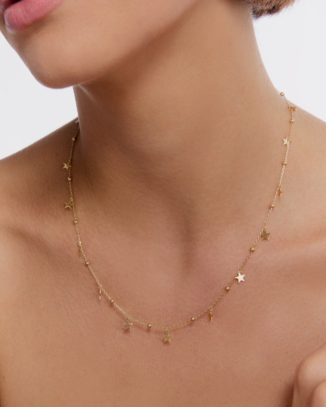Celestial Elegance Starlight Charm Necklace - 18k Rose Gold Vermeil