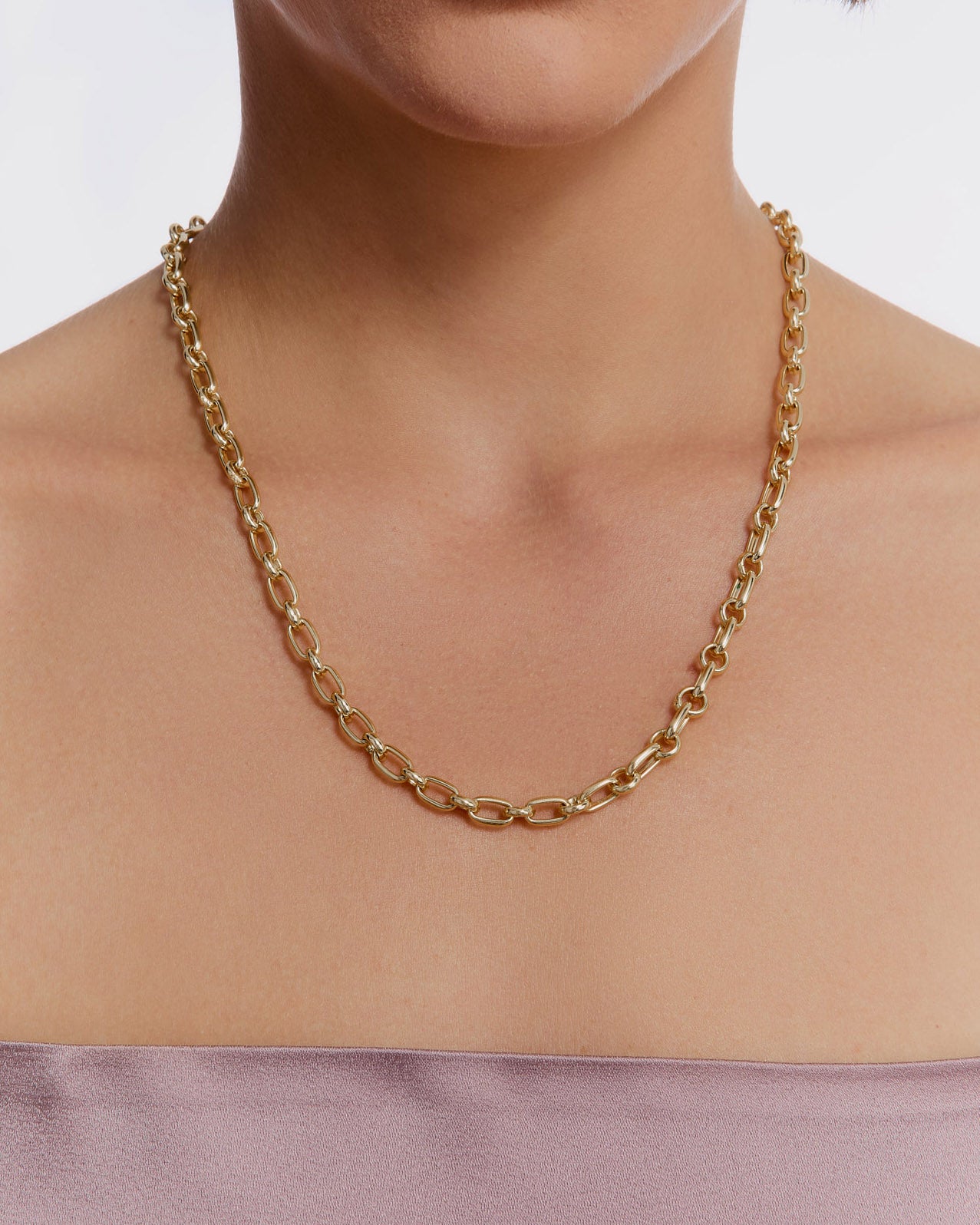 Chunky Chain Choker  - 925k Sterling Silver