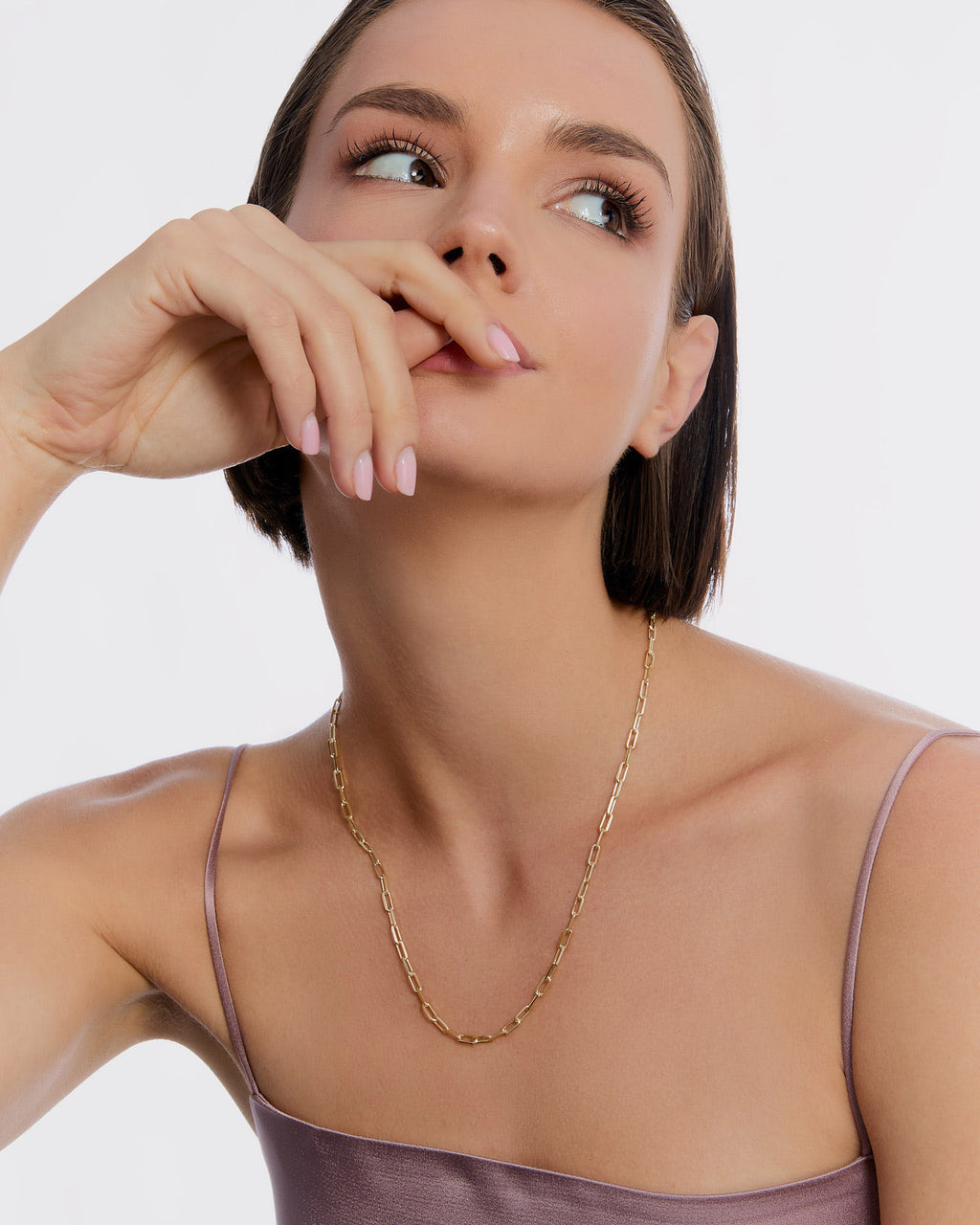 Silver Middle Size Link Chain Necklace - 18k Gold Vermeil