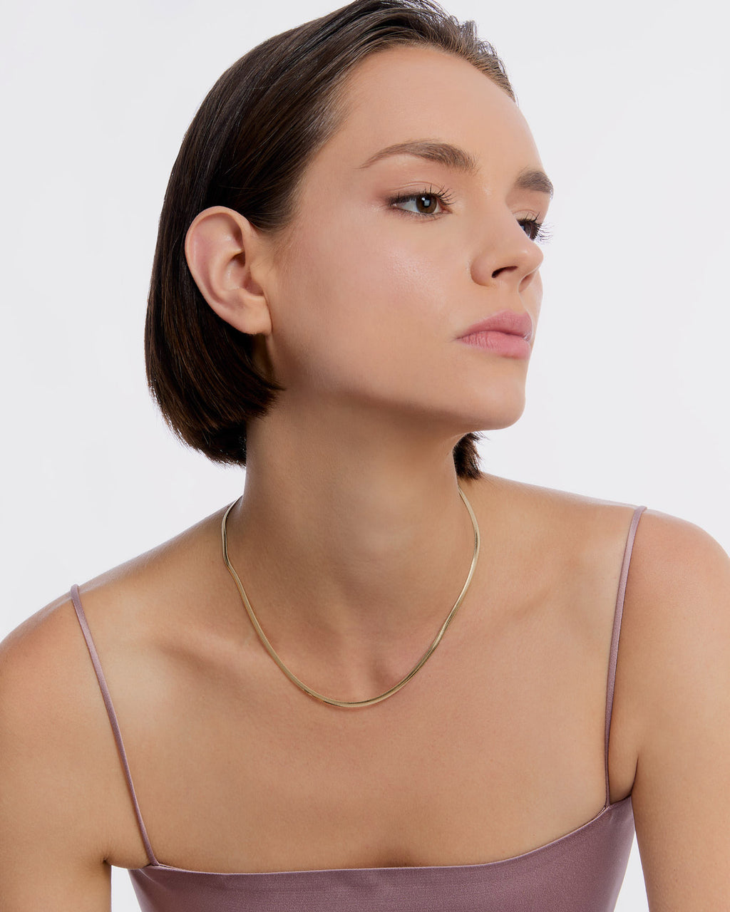 Elegant Herringbone Chain Necklace - 18k Gold Vermeil