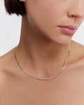 Elegant Herringbone Chain Necklace - Italian Chain