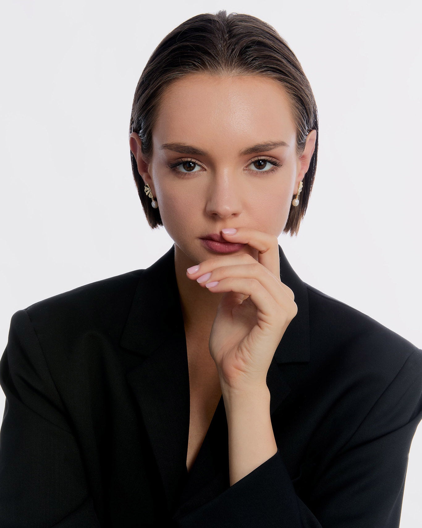 Pearl Detail Drop Earring - Rose Gold Vermeil