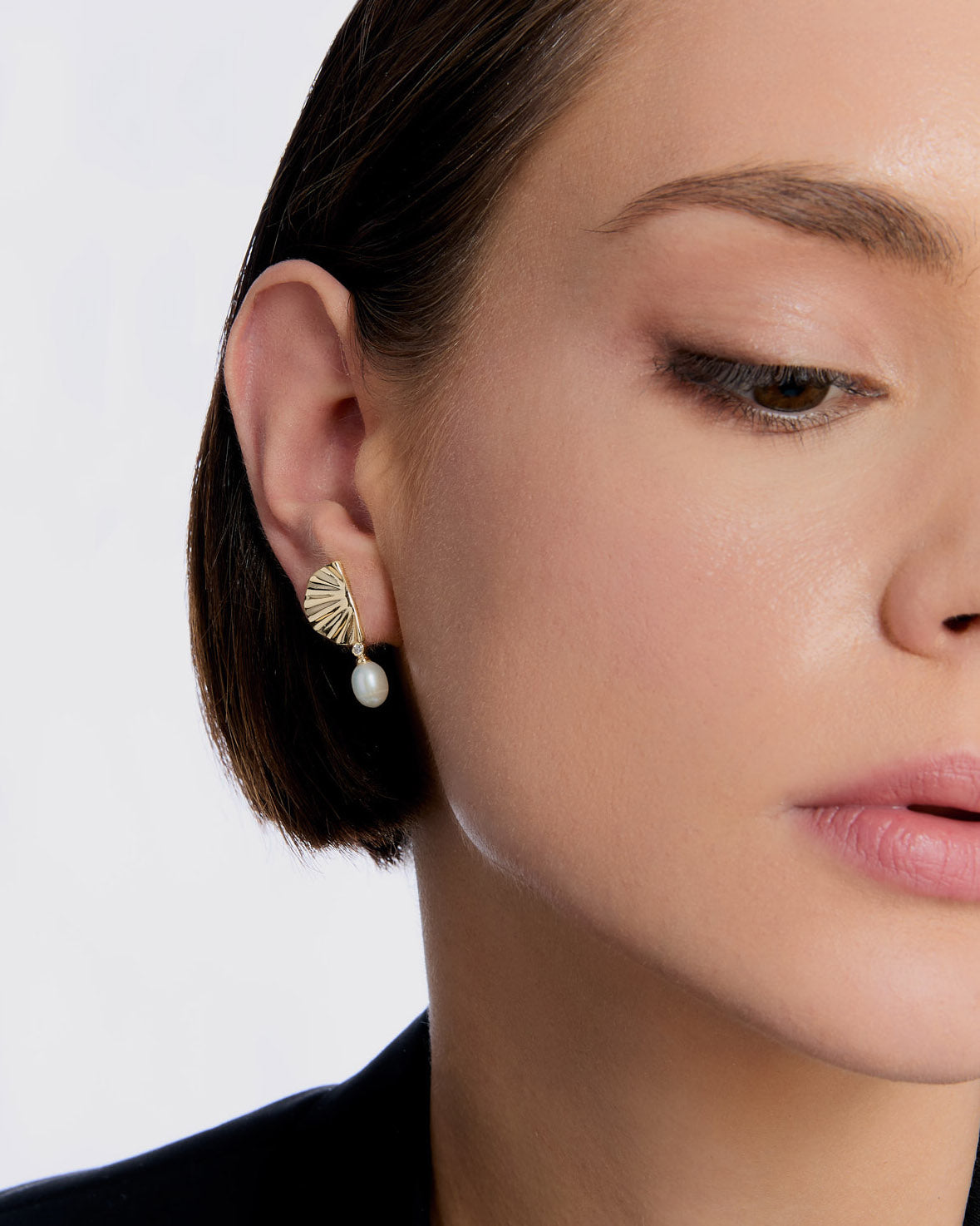 Pearl Detail Drop Earring - Rose Gold Vermeil