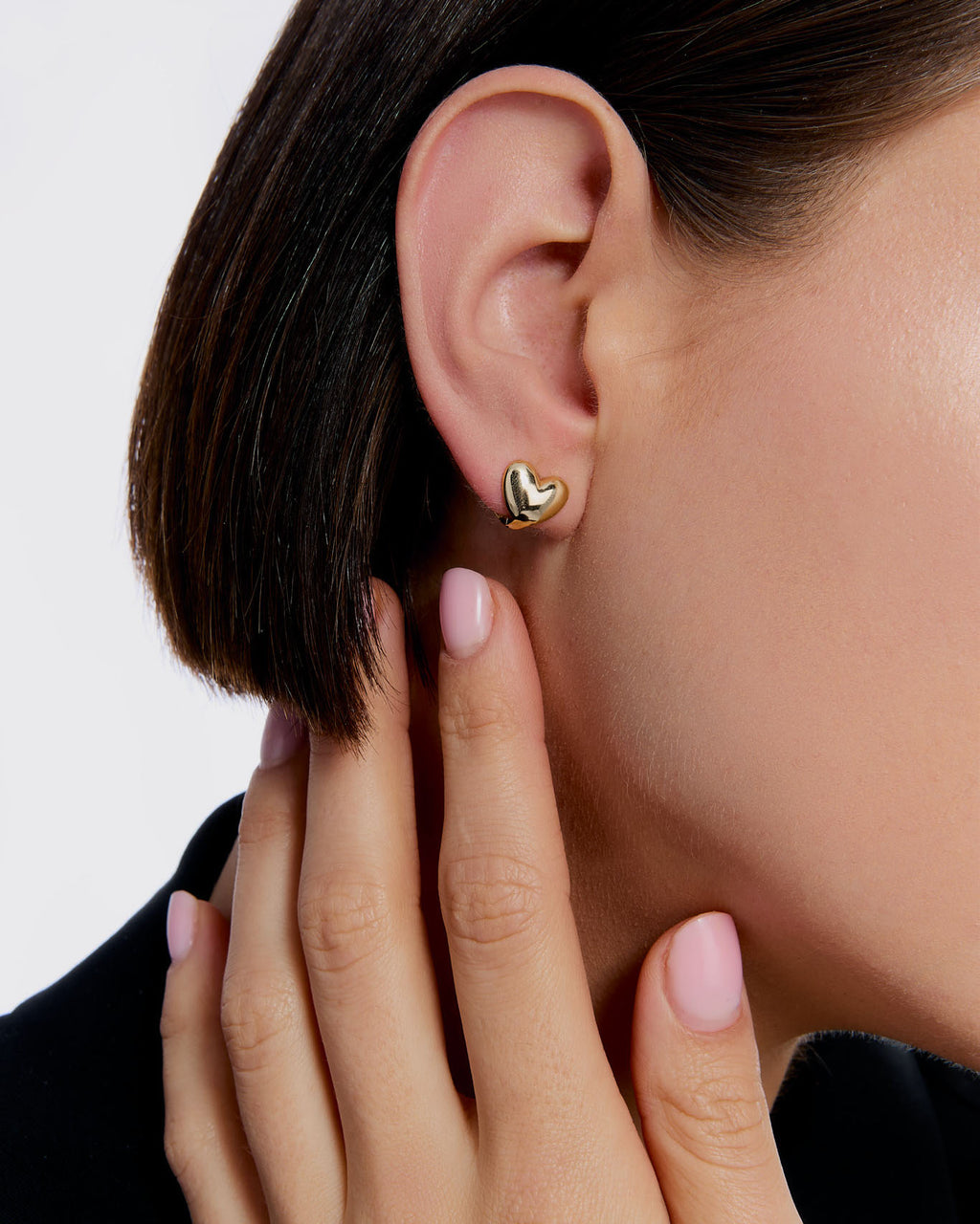 Modern Heart Hug Ear Cuff - 18k Gold Vermeil