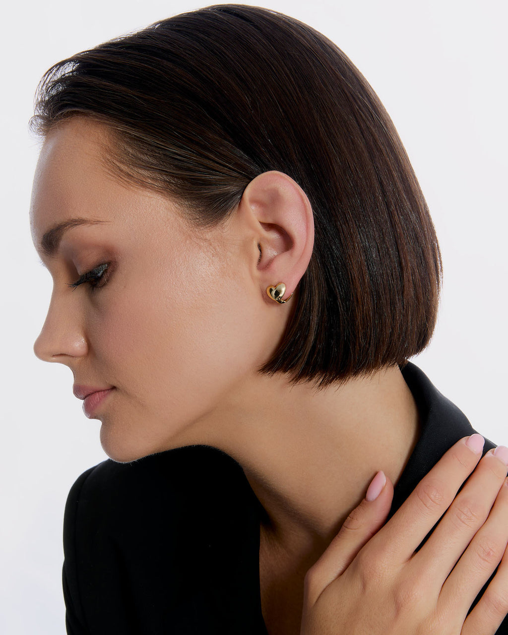 Modern Heart Hug Ear Cuff - 18k Gold Vermeil