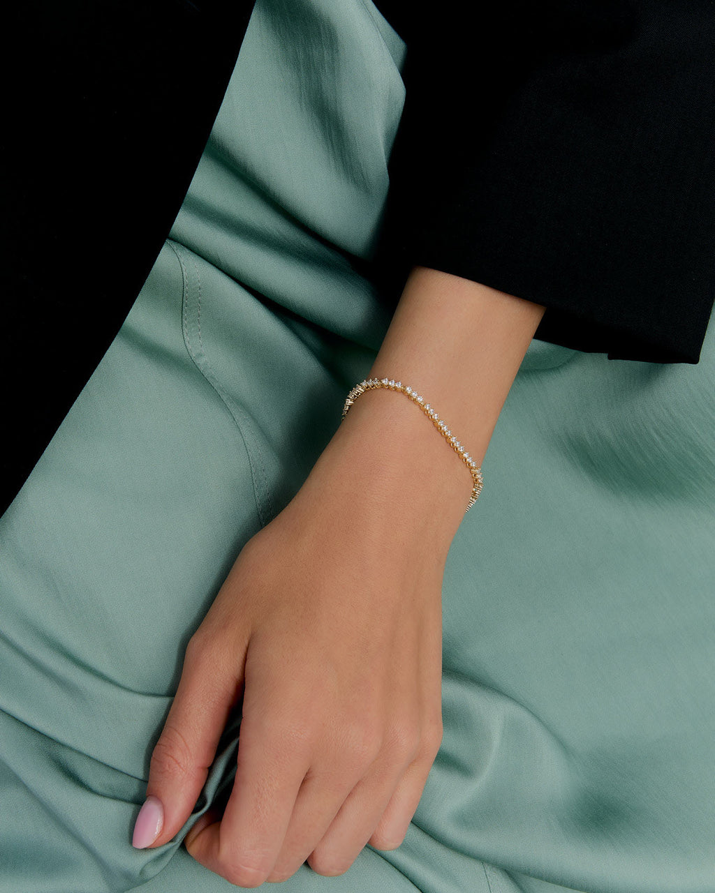 Dainty Tennis Bracelet - 18k Gold Vermeil