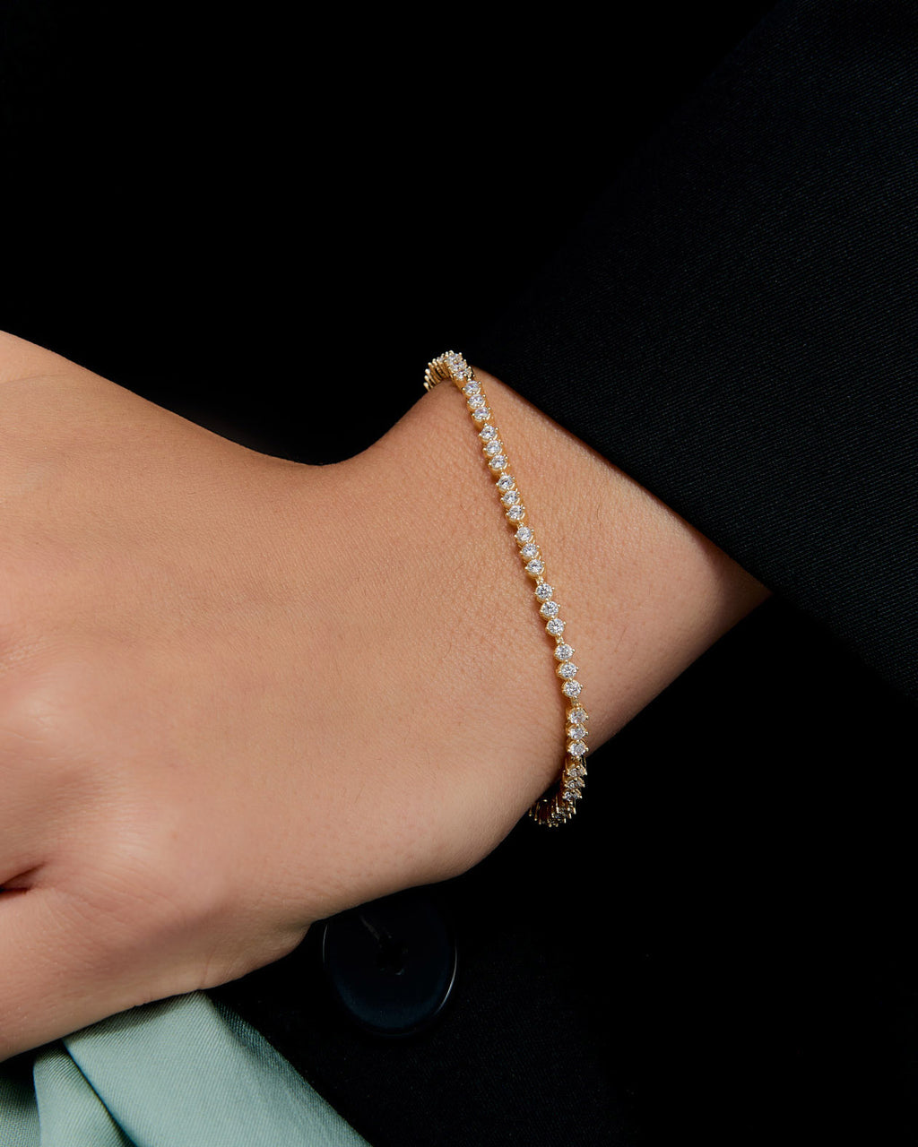Dainty Tennis Bracelet - 18k Gold Vermeil