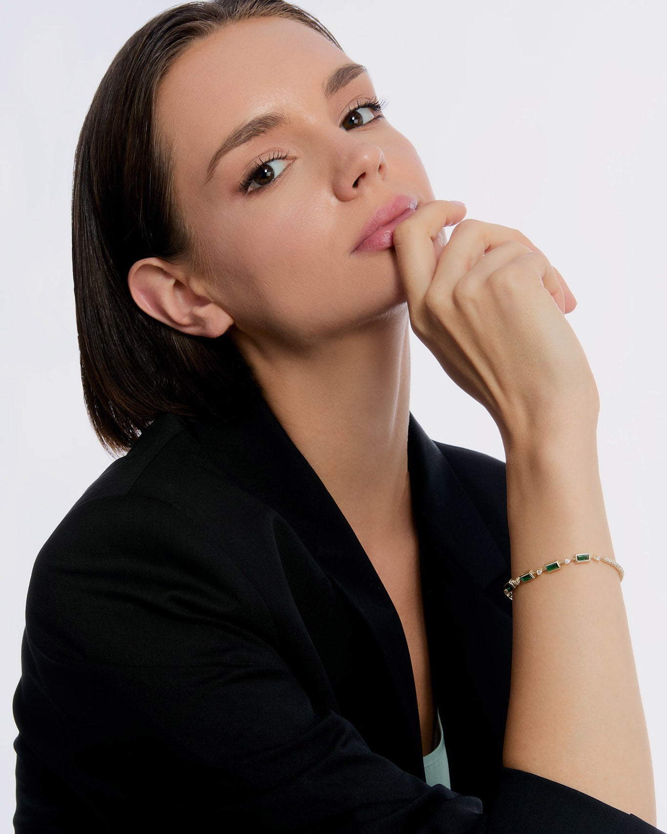 Emerald Accents Tennis Bracelet - 18k Rose Gold Vermeil