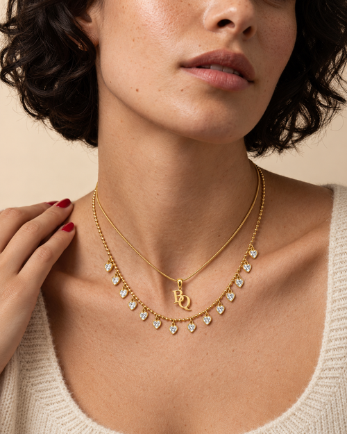 Initial & Heart Layering Set on model