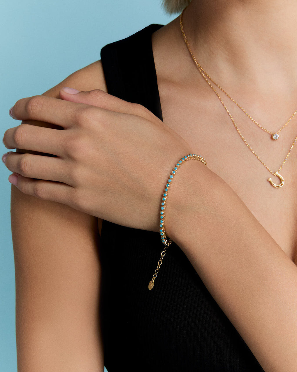 Gold Evil Eye Bracelet – Dainty Blue Eye Charm Jewelry for Protection & Style - 18k Gold Vermeil