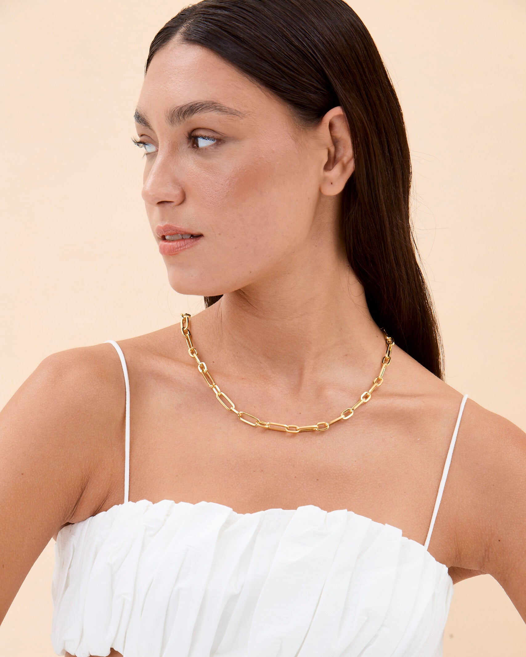 Bold Link Chain Necklace, Chunky Statement - 18k Gold Vermeil
