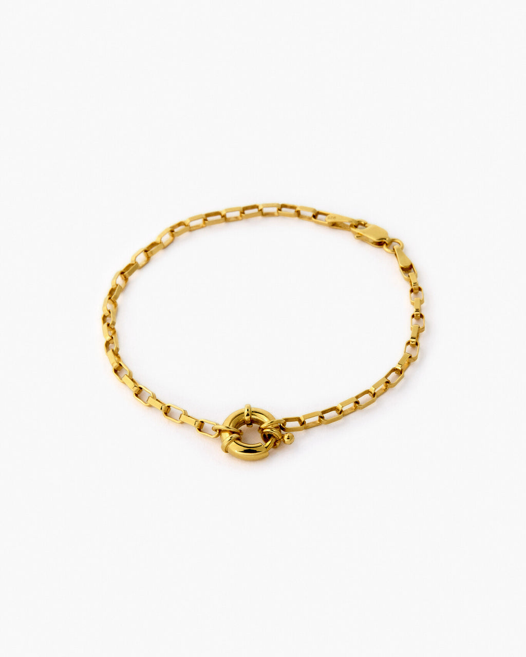 Paperclip Charm Bracelet Bracelet - 18k Gold Vermeil