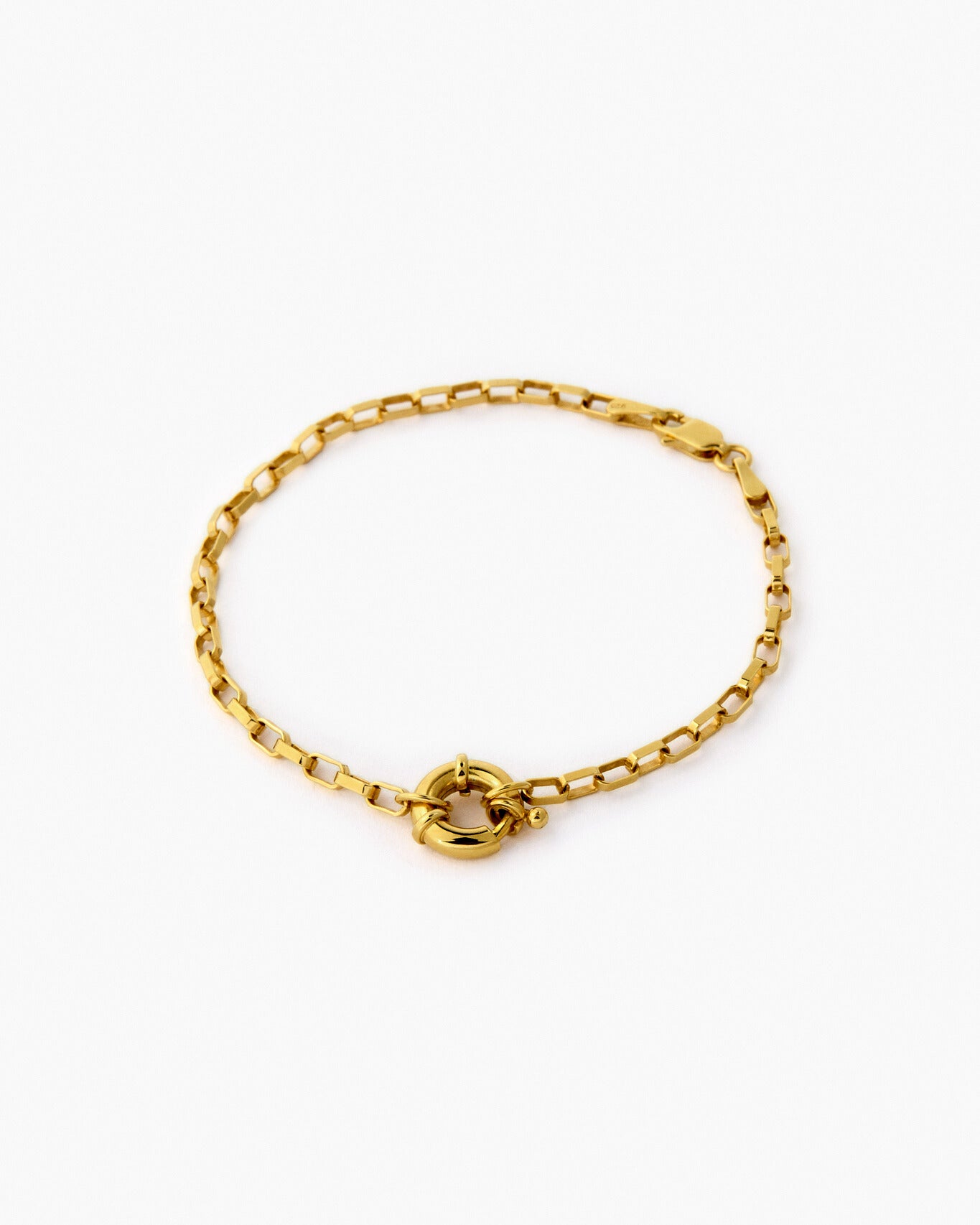 Paperclip Charm Bracelet Bracelet - 18k Gold Vermeil