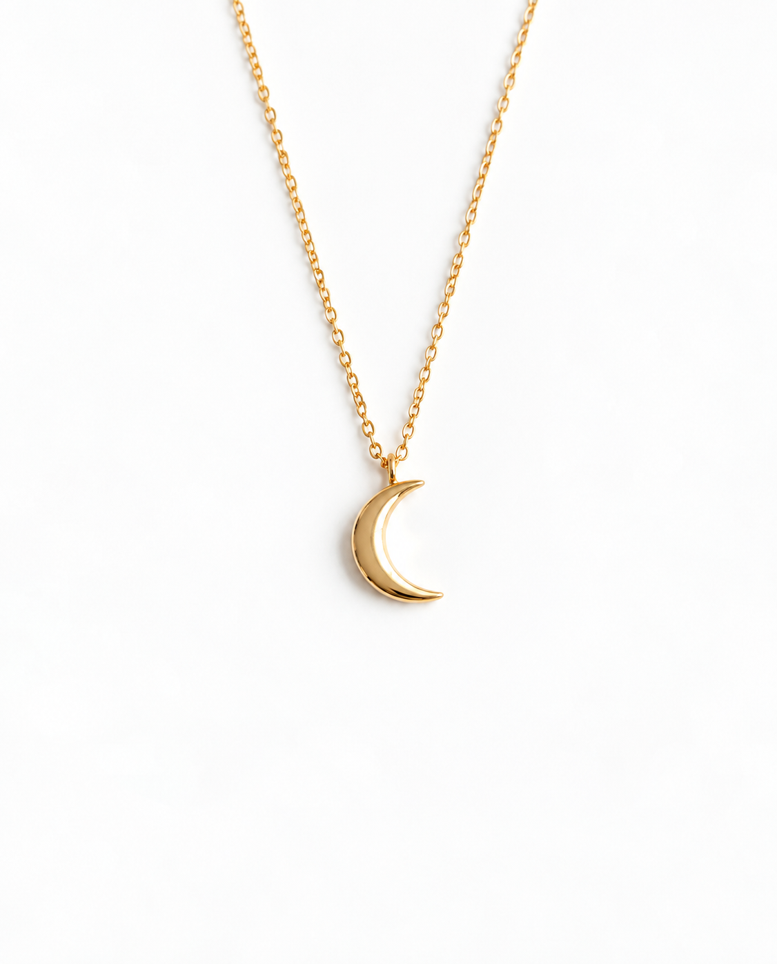 Gold Crescent Moon Necklace | Dainty Celestial Jewelry