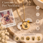 Gold Daisy Enamel Pendant Necklace | Dainty Floral Jewelry