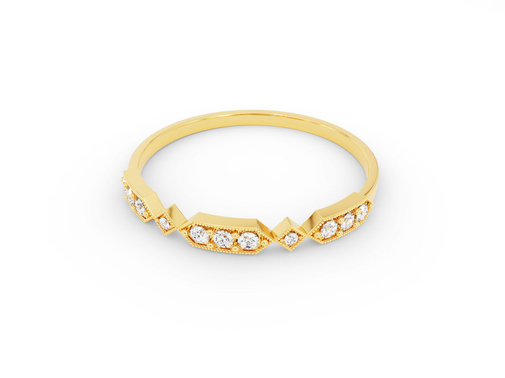 Art Deco Vintage Wedding Band