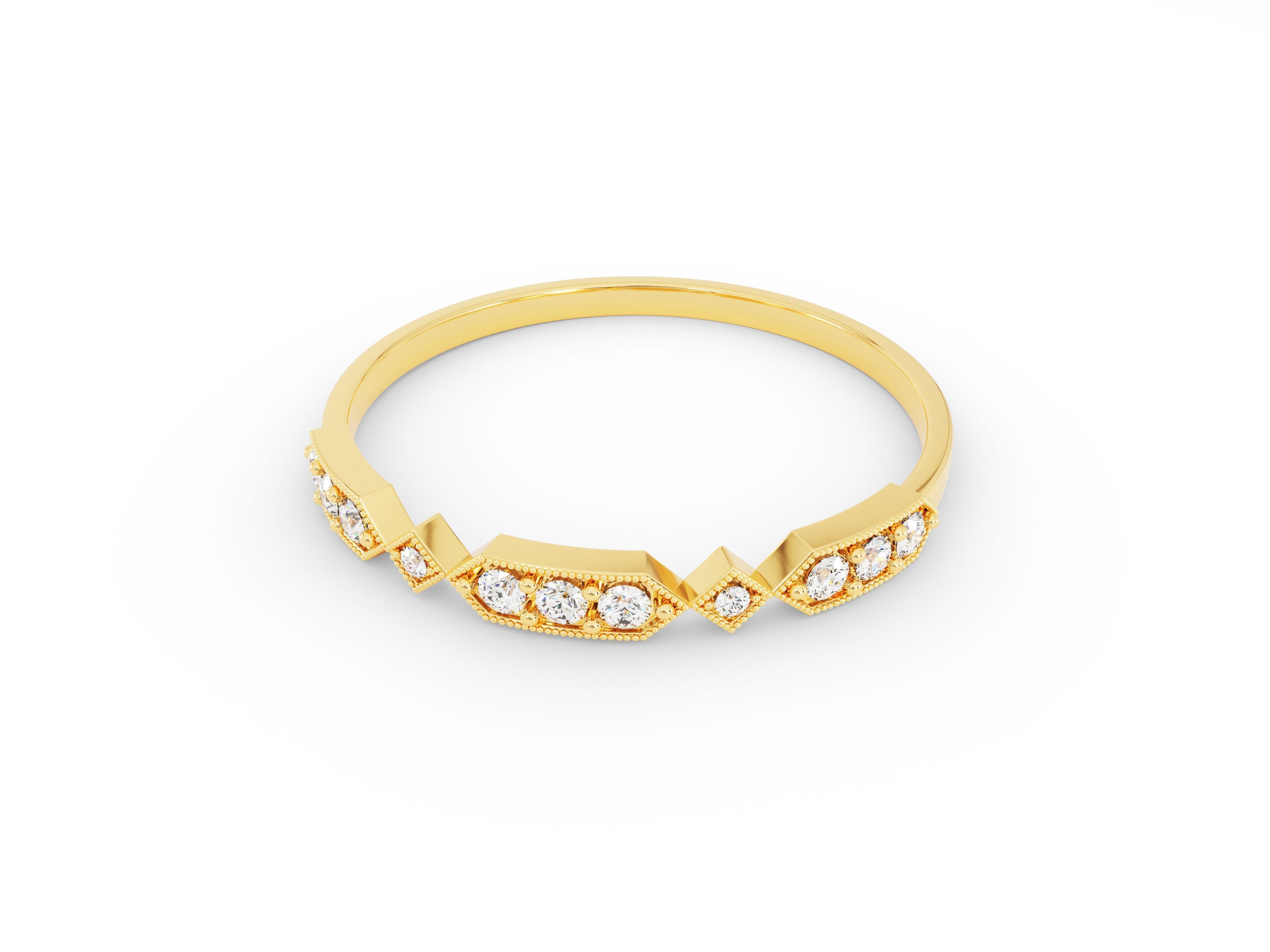 Art Deco Vintage Wedding Band