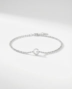 Initial Bracelet, Personalized Gold Letter Bracelet - 925k Sterling Silver