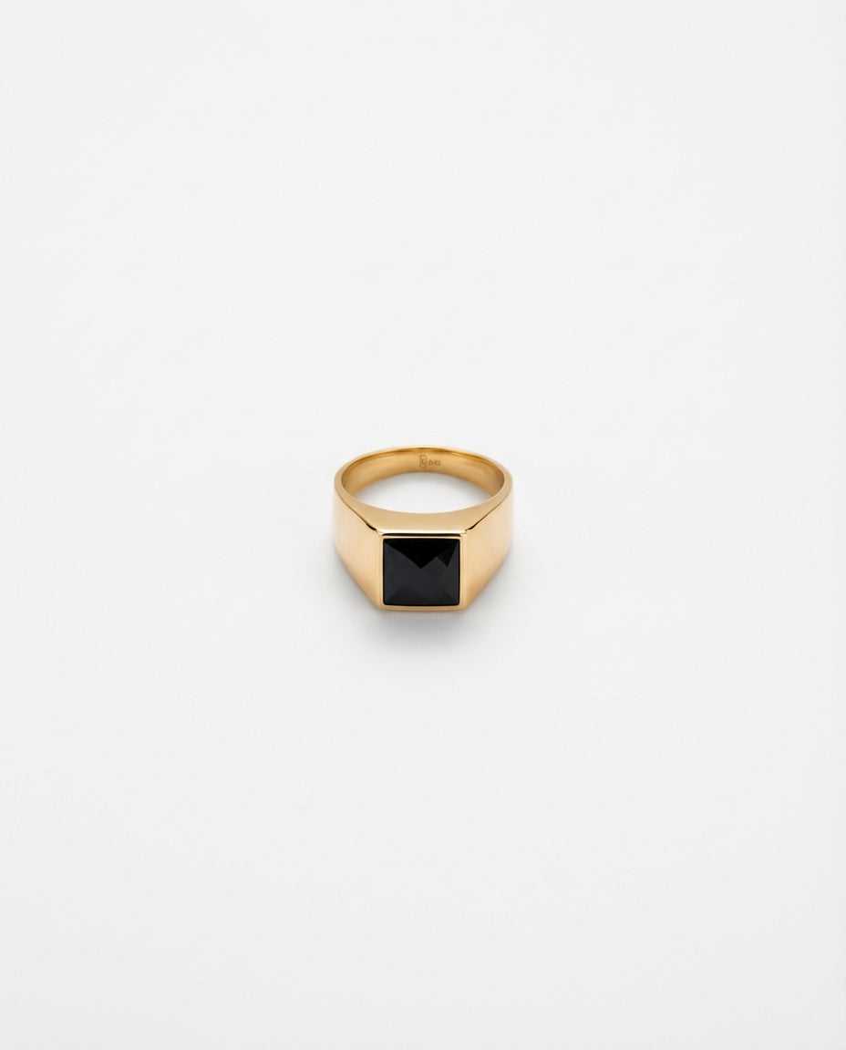 Bold Square Statement Ring for Men - Onyx Jewelry