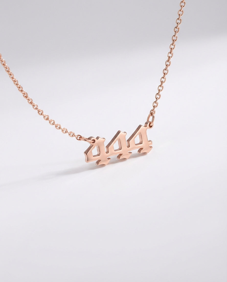 Angel Number Necklace, History Necklace - 925k Sterling Silver