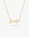Custom Name Necklace, Personalized Gold Name Jewelry - 925k Sterling Silver