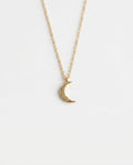 Gold Crescent Moon Necklace | Dainty Celestial Jewelry
