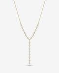 Elegant Teardrop Diamond Lariat Y-Necklace in Gold