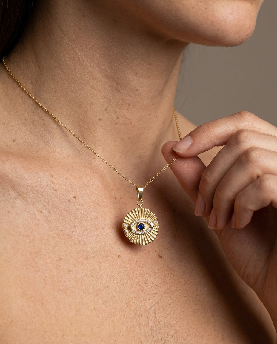 Protective Charm Evil Eye Necklace - Evil Eye Jewelry