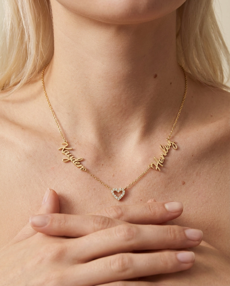 Custom Multiple Name Necklace, Personalized Gift - Family Jewelry