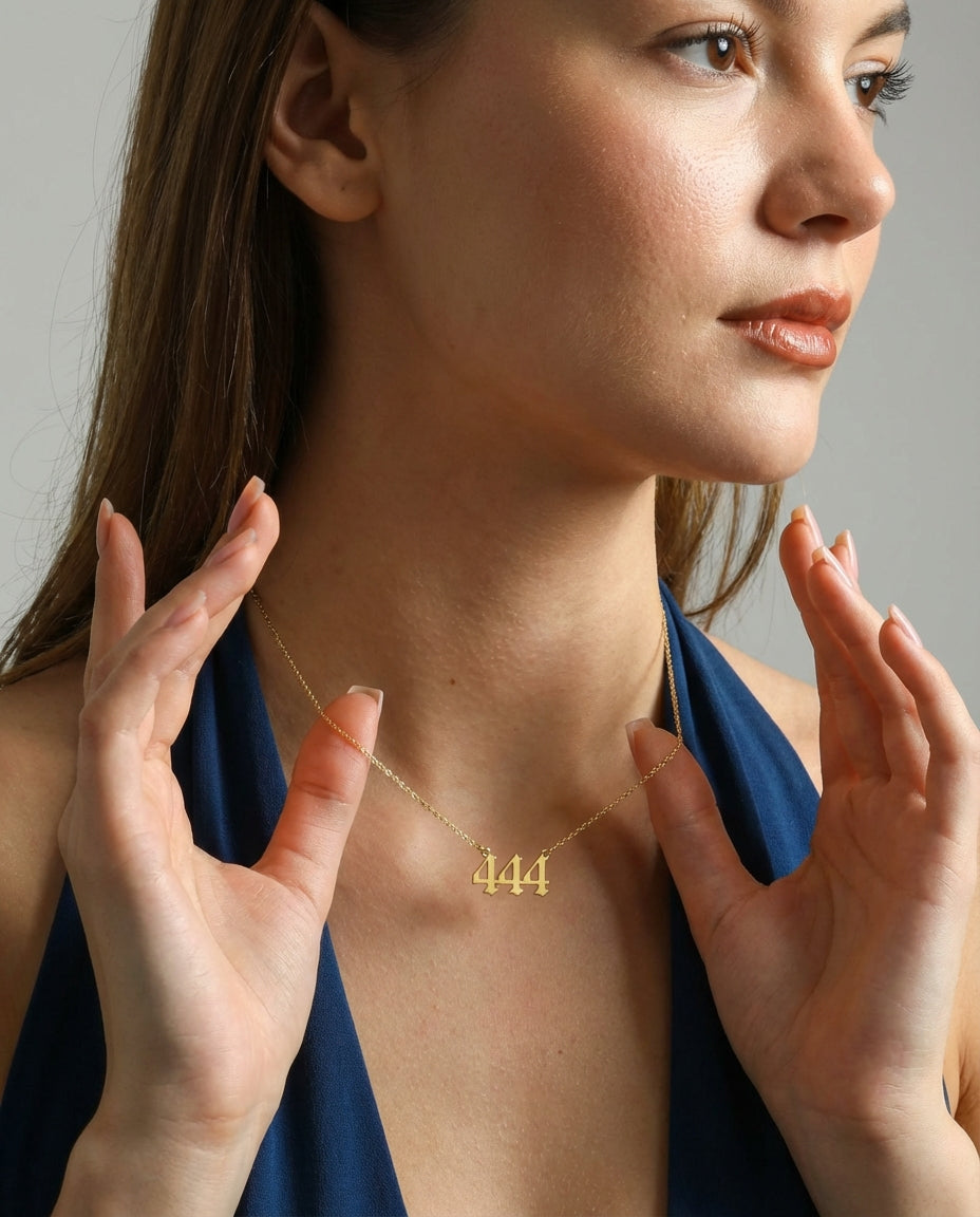 Angel Number Necklace, History Necklace - 925k Sterling Silver