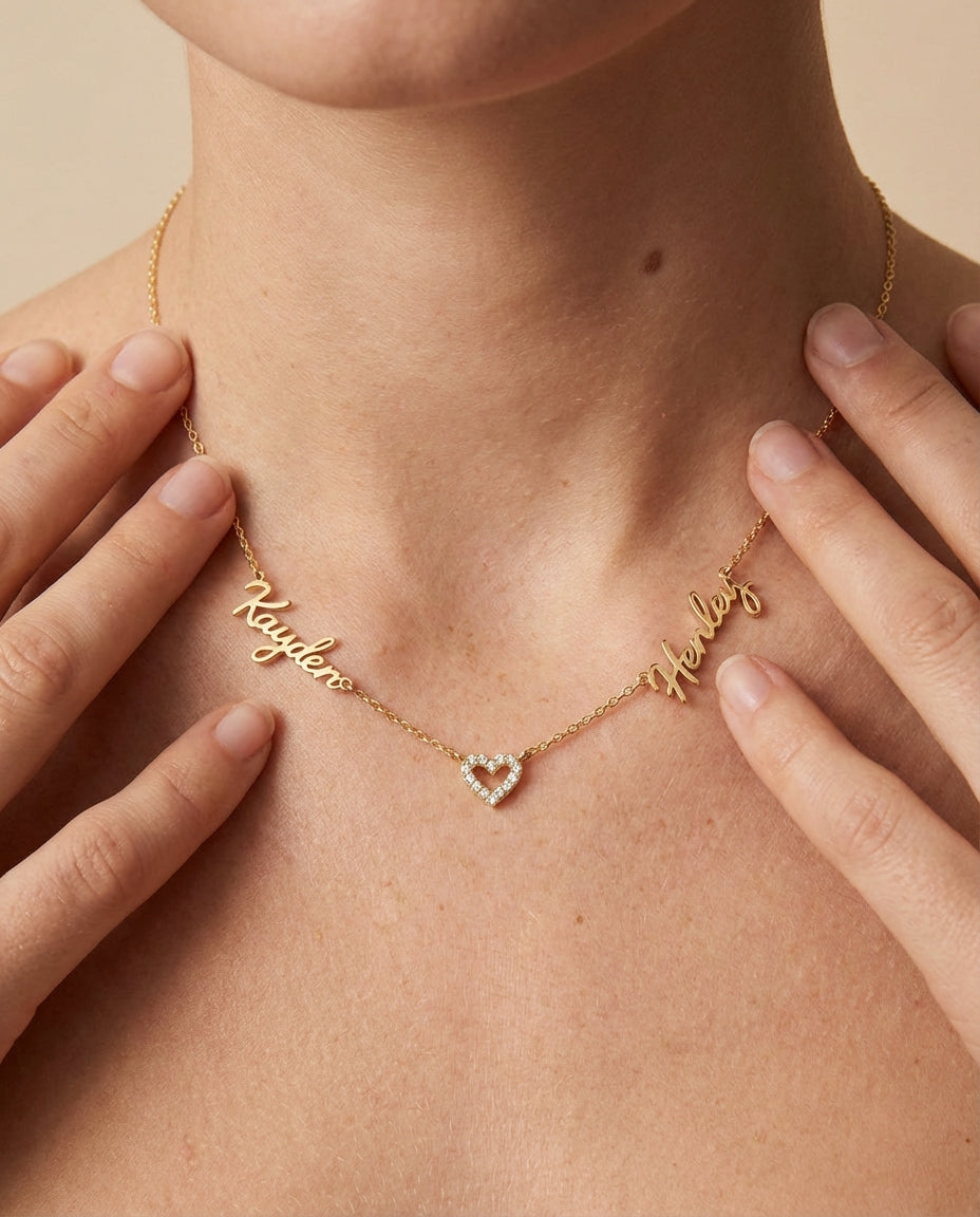 Custom Multiple Name Necklace, Personalized Gift - Family Jewelry