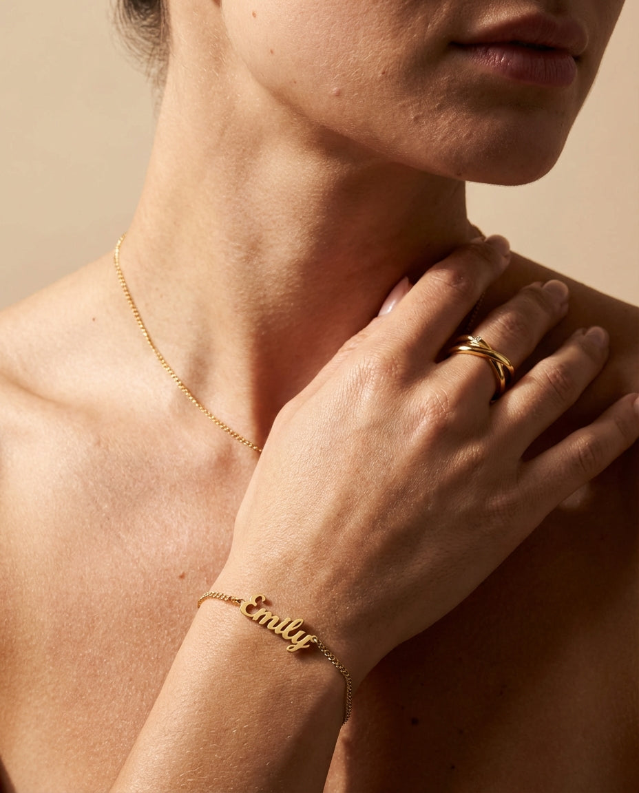 925k Silver Dainty Name Bracelet - Bracelet Jewelry