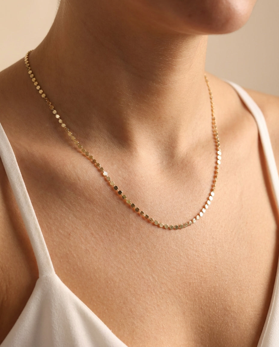 Dainty Dot Chain Necklace - Chain Jewelry