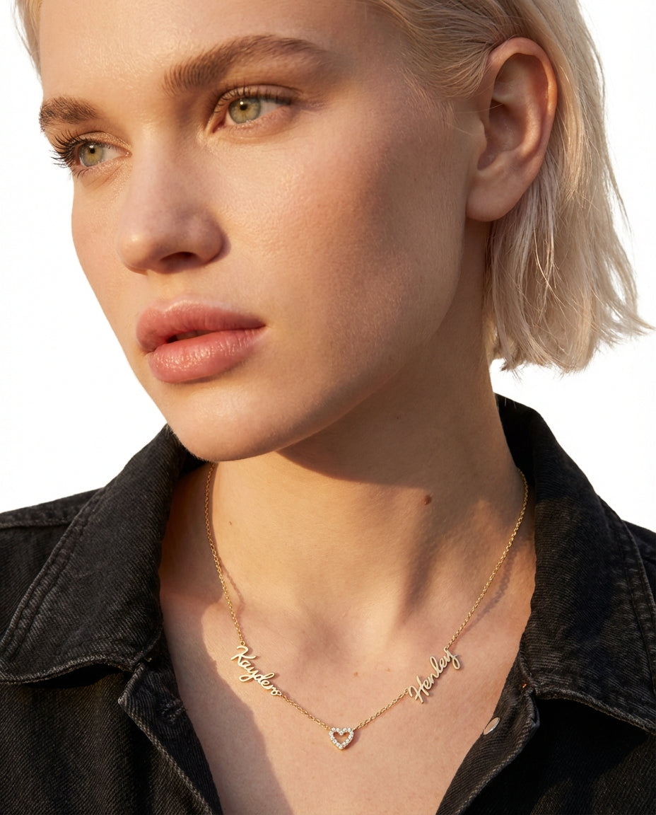 Custom Multiple Name Necklace, Personalized Gift - Family Jewelry