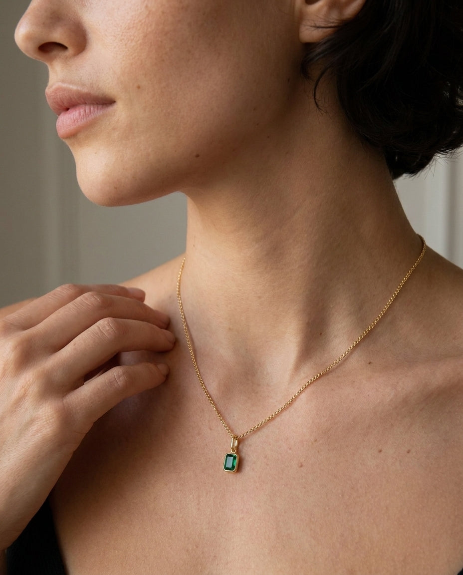 Birthstone Pendant Necklace – Dainty Personalized Jewelry