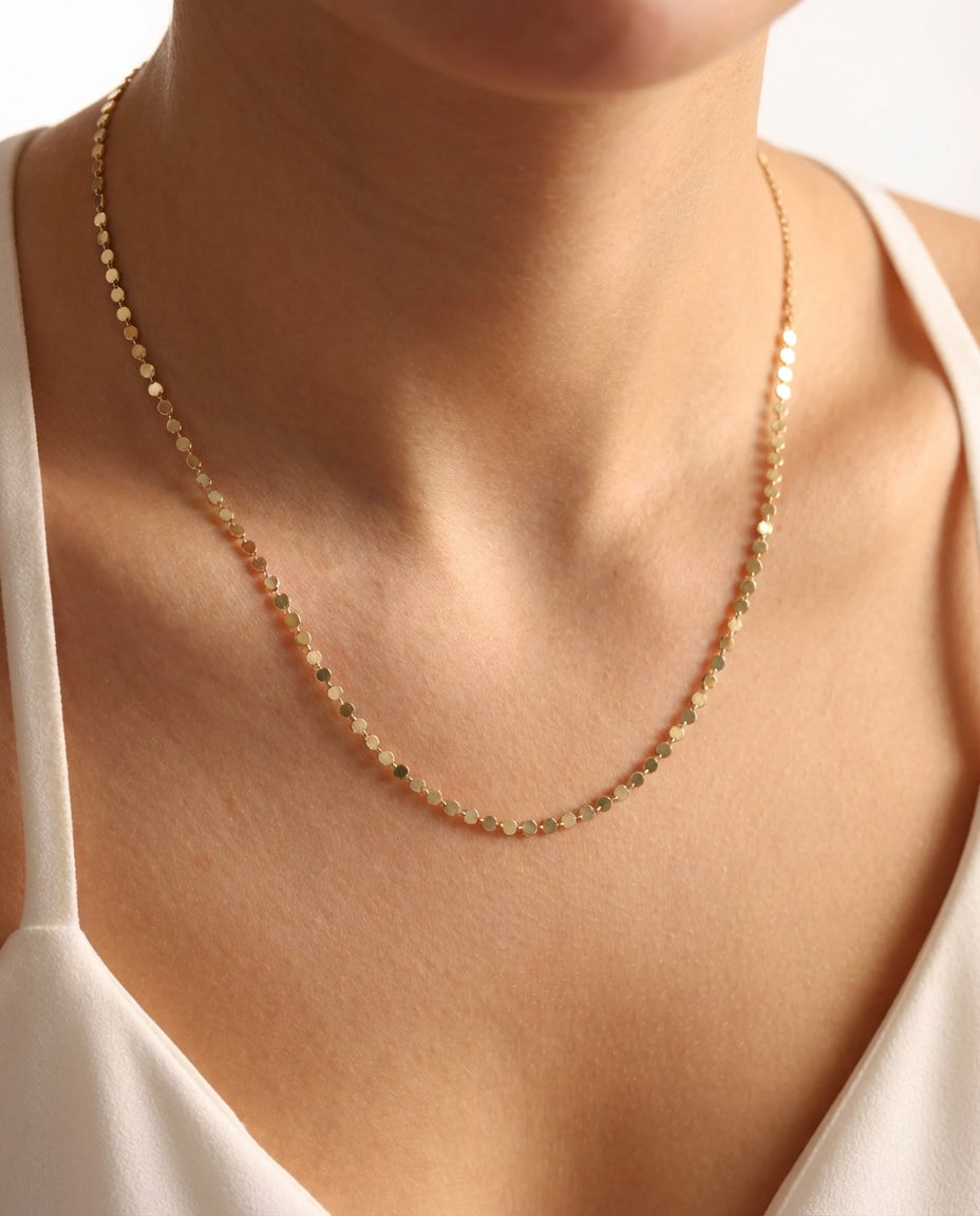 Dainty Dot Chain Necklace - Chain Jewelry